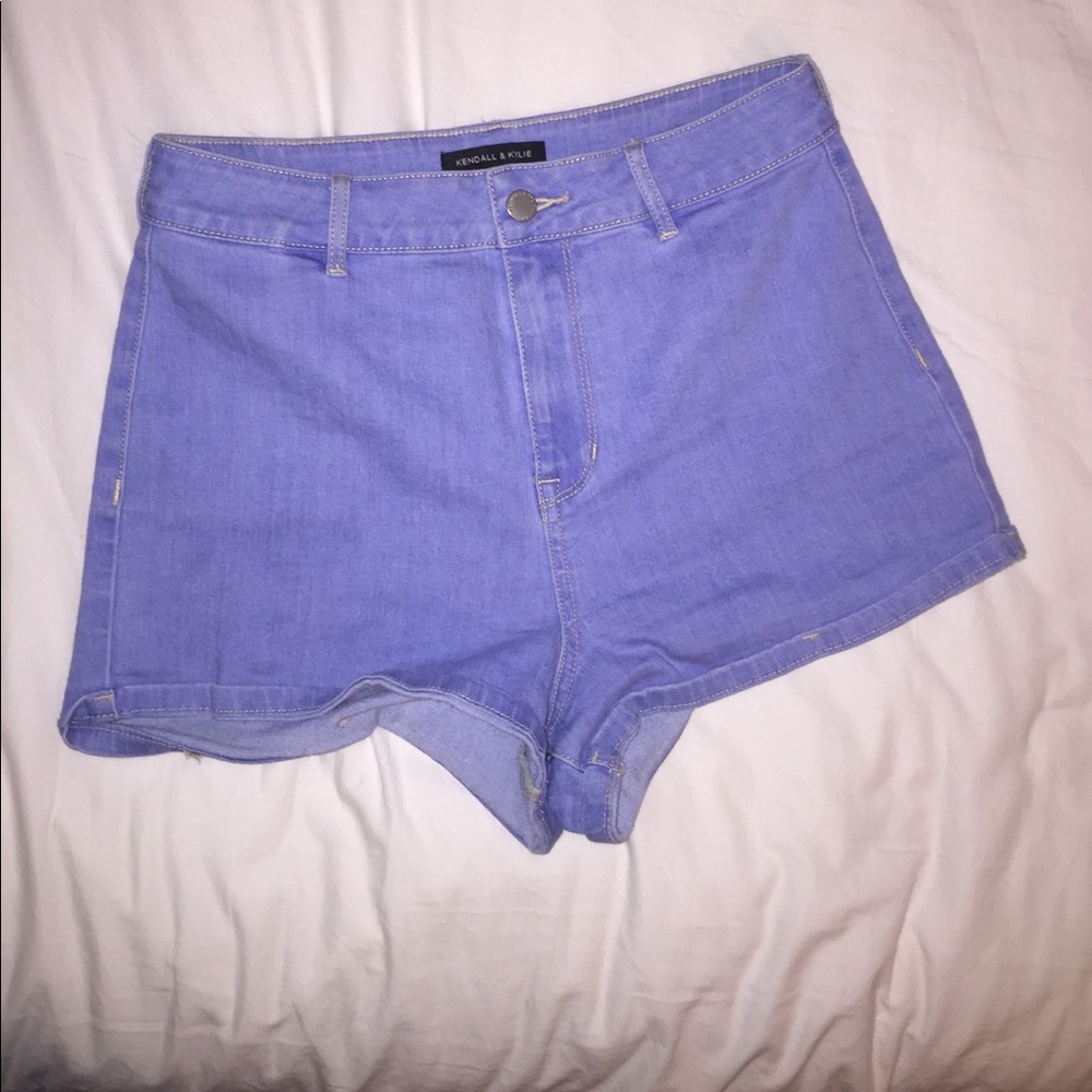 Kendall & Kylie high waisted jean shorts.