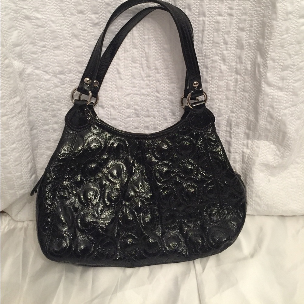 Coach patent Signature Stitch Bag