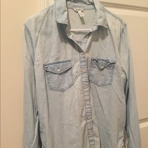 Aeropostale Light Wash Button-Up