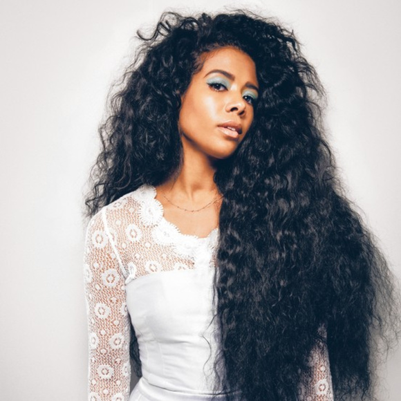 Black Curly Wave Lacefront Wig 22-26 inches!!