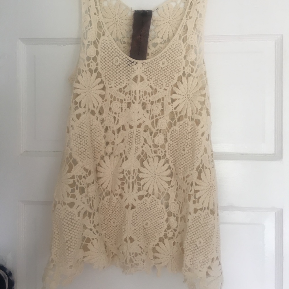 Off white lace top