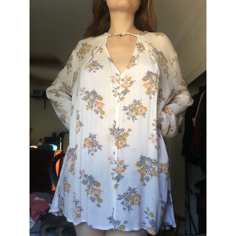 Free people floral boho tunic/top/dress
