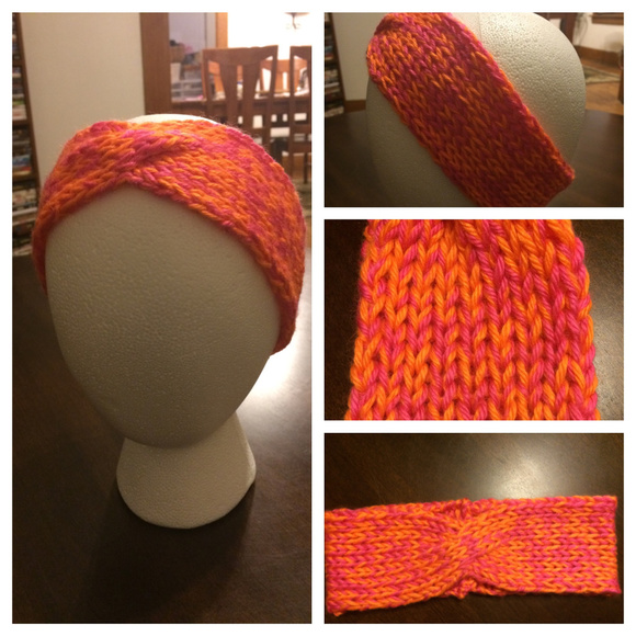 Hand-Knit Twist Headband/Earwarmer - Picture 1 of 1