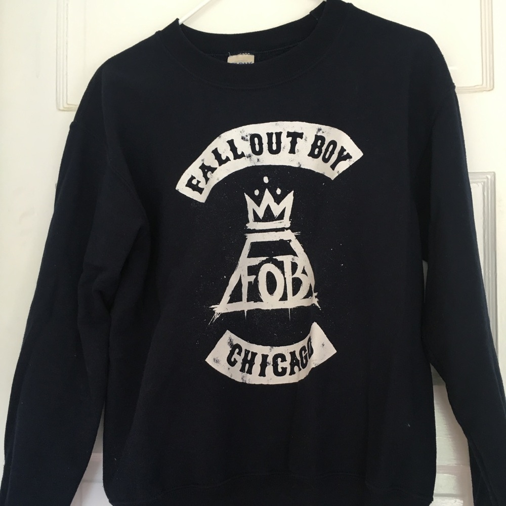 Navy Fall Out Boy crew neck
