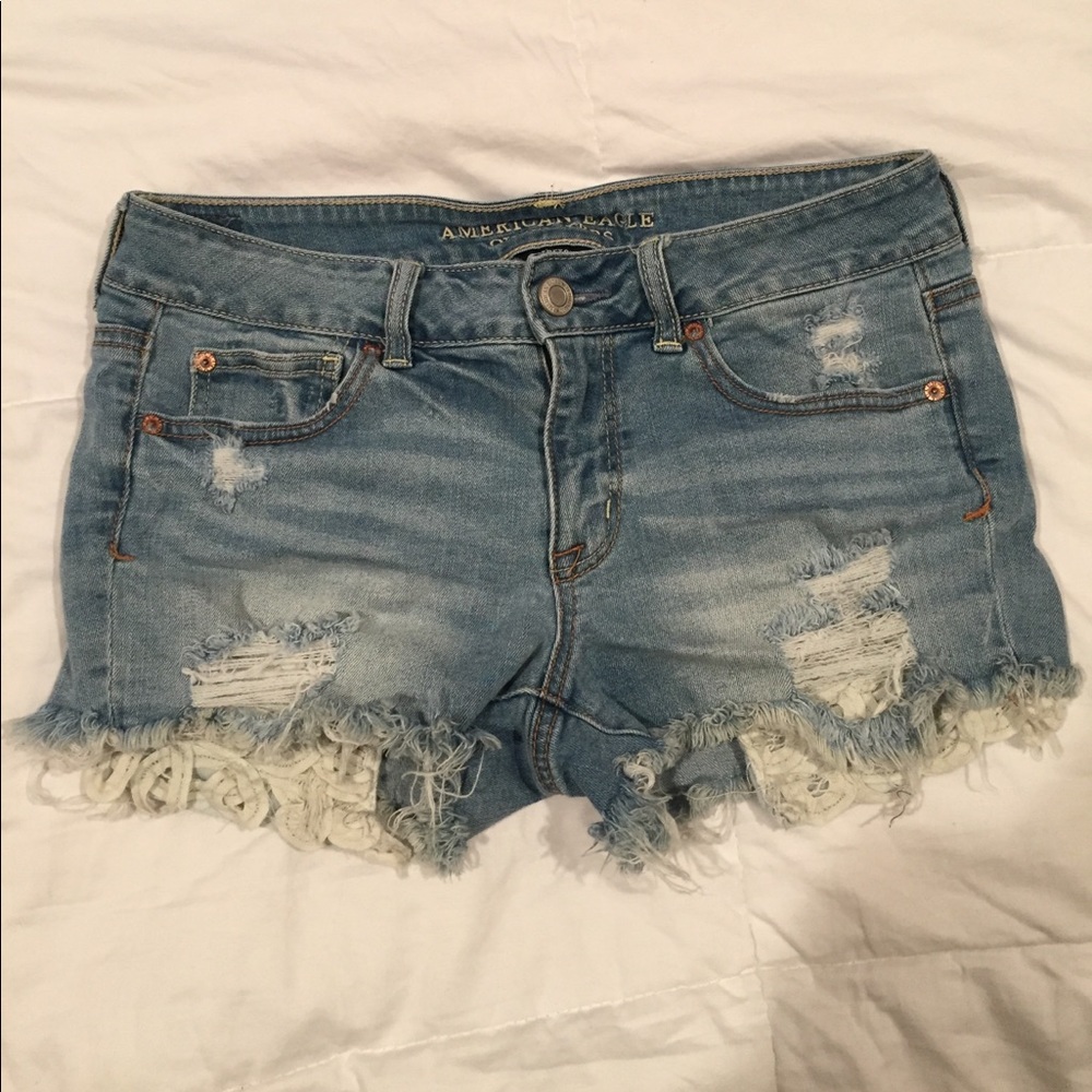 AEO Distressed Denim Shorts