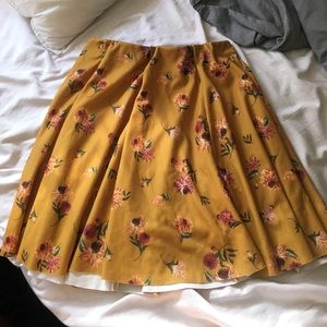 ZARA floral print skirt