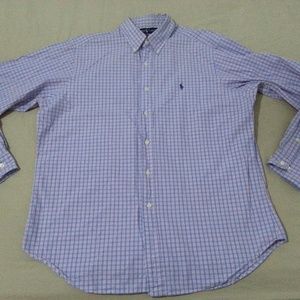 Mens Polo Ralph Lauren Plaid Dress Shirt 16 1/2 L