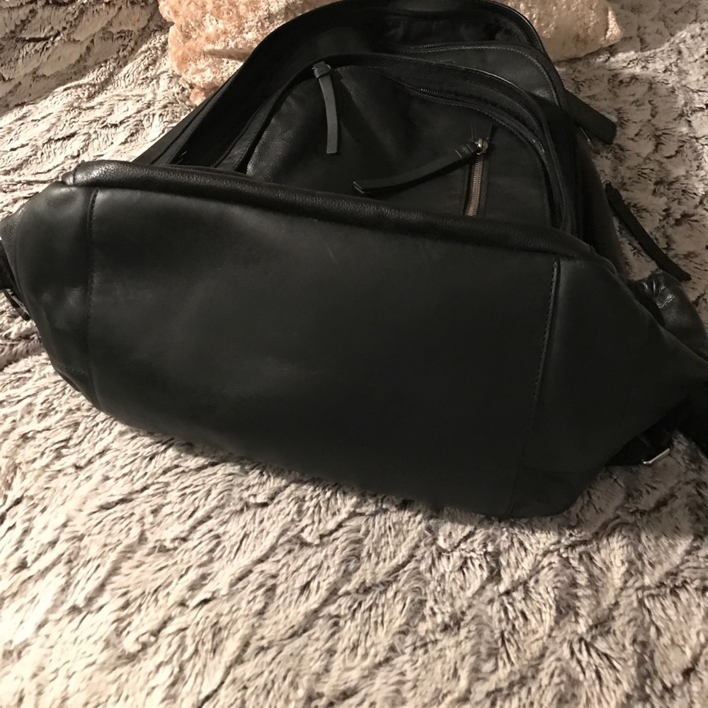 COACH Leather Backpack Bookbag Knapsack Black NEW - Picture 3 of 8