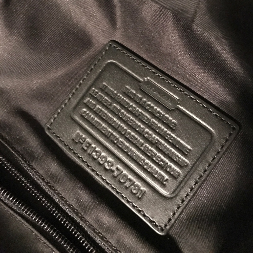 COACH Leather Backpack Bookbag Knapsack Black NEW - Picture 5 of 8
