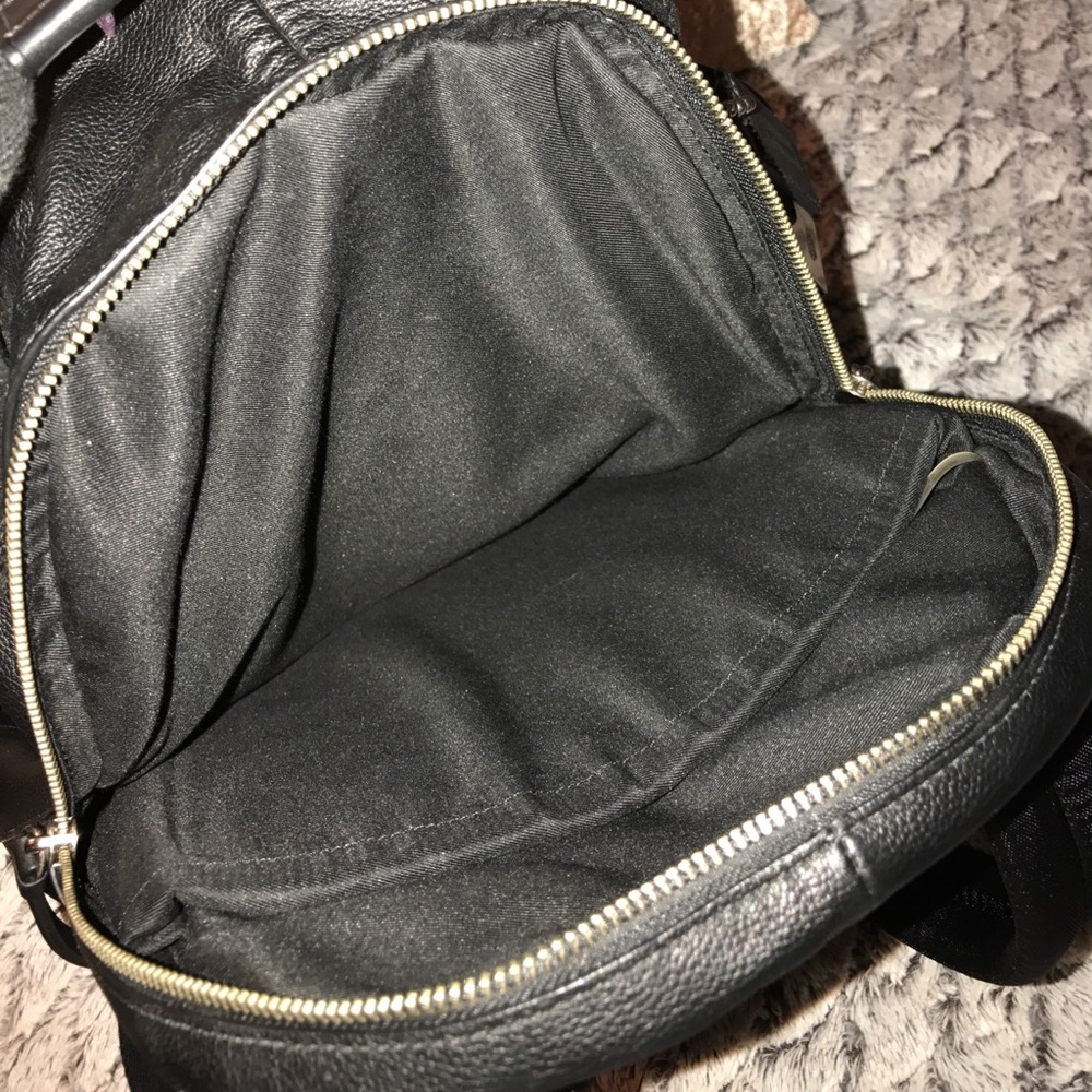 COACH Leather Backpack Bookbag Knapsack Black NEW - Picture 7 of 8