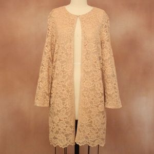 Topshop cream lace cardigan jacket / size 6