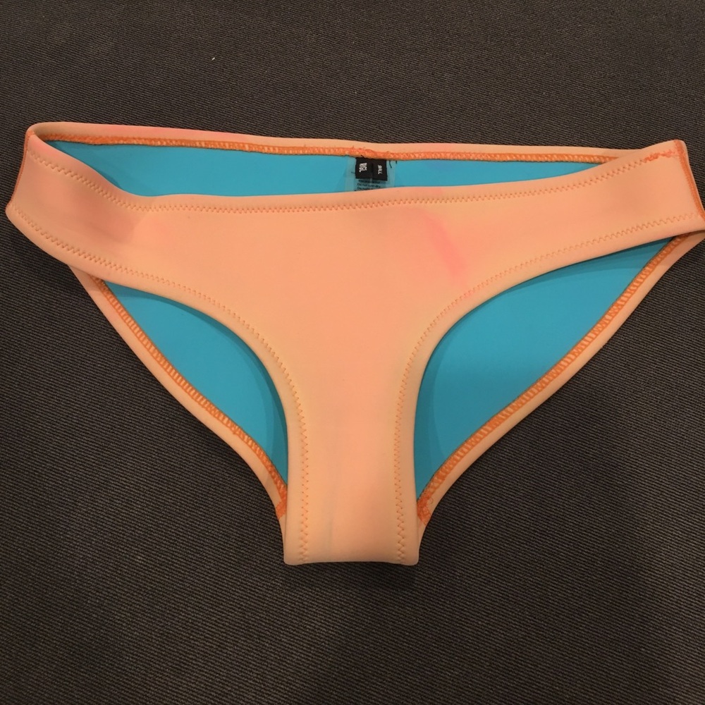 Triangle light orange bikini bottom