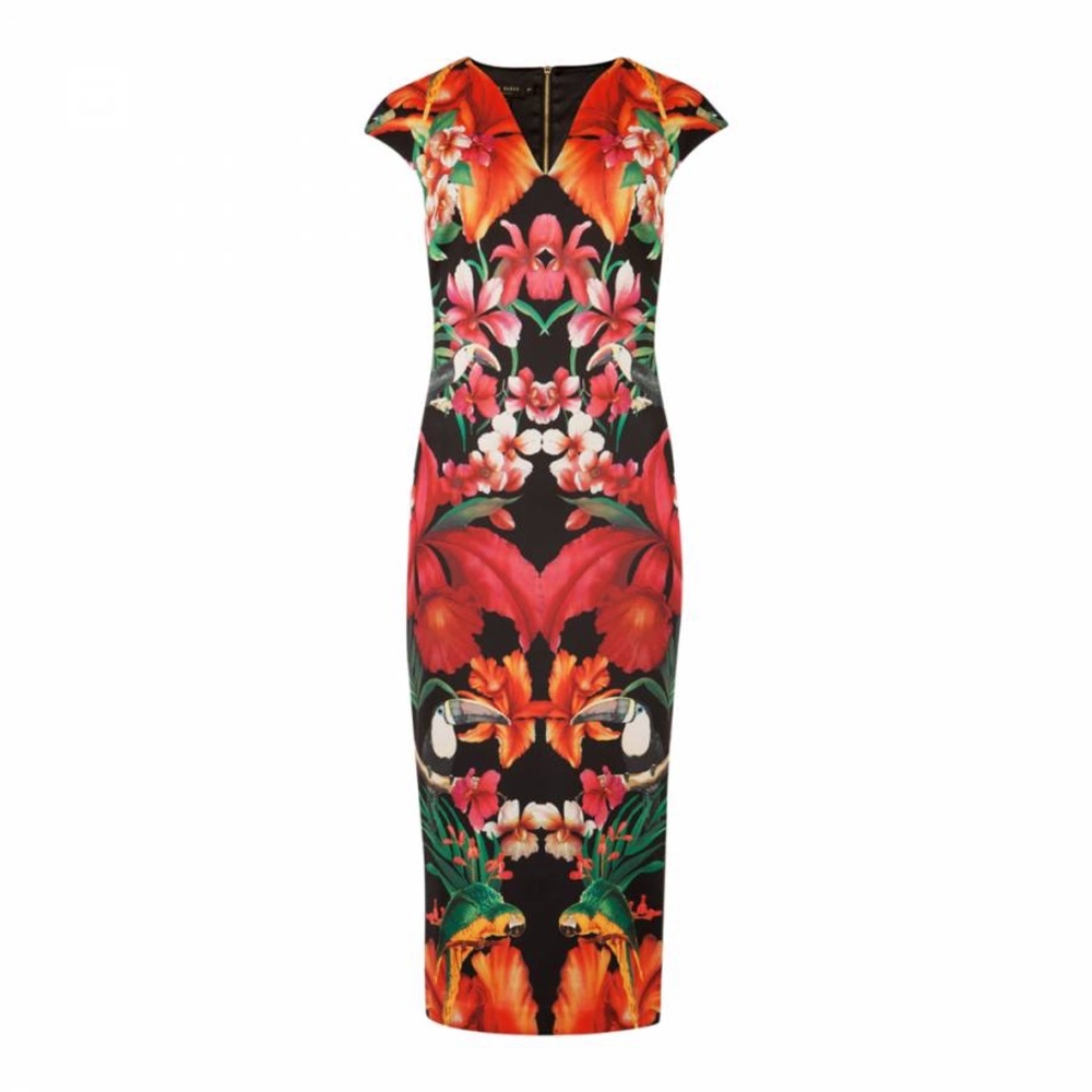 Ted Baker Toucan Print midi dress