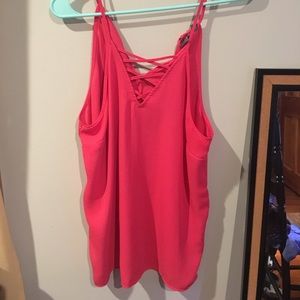 Hot Pink Chiffon Tank