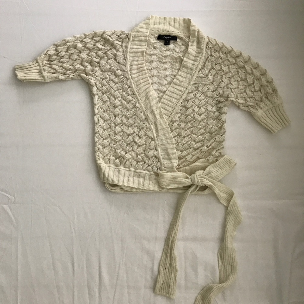 Cream Crop Cardigan