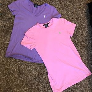 2 short sleeve Ralph Lauren Polo tees