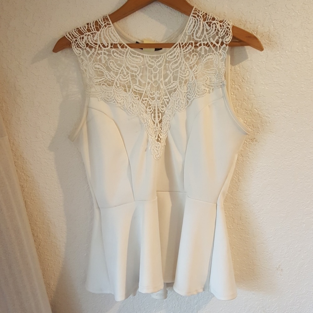 White peplum blouse