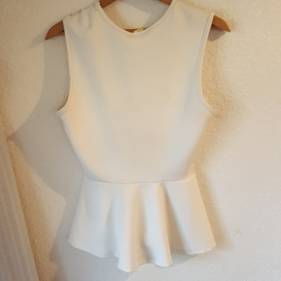 White peplum blouse - Picture 3 of 3