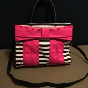 Betsey Johnson Pink Bow Satchel/Cross Body