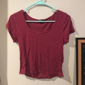 Maroon Crop Top