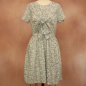 Nadinoo floral babydoll dress with bow / size S