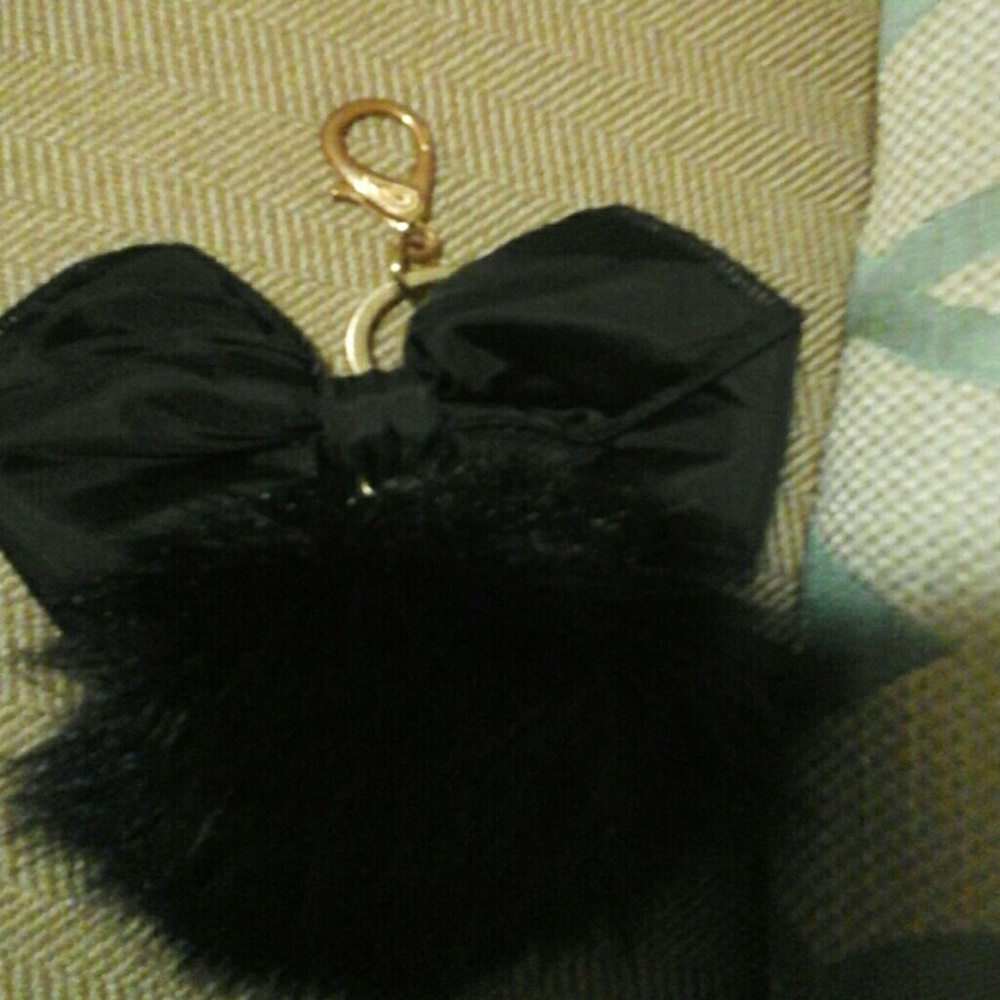 This is a fluffy key chain