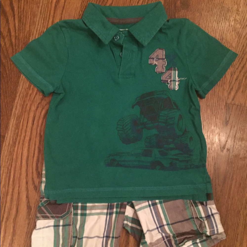 3T boys monster truck outfit