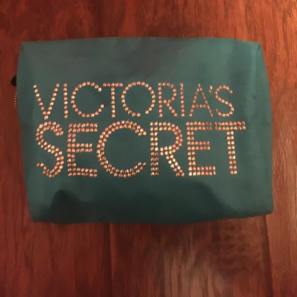Blue makeup bag