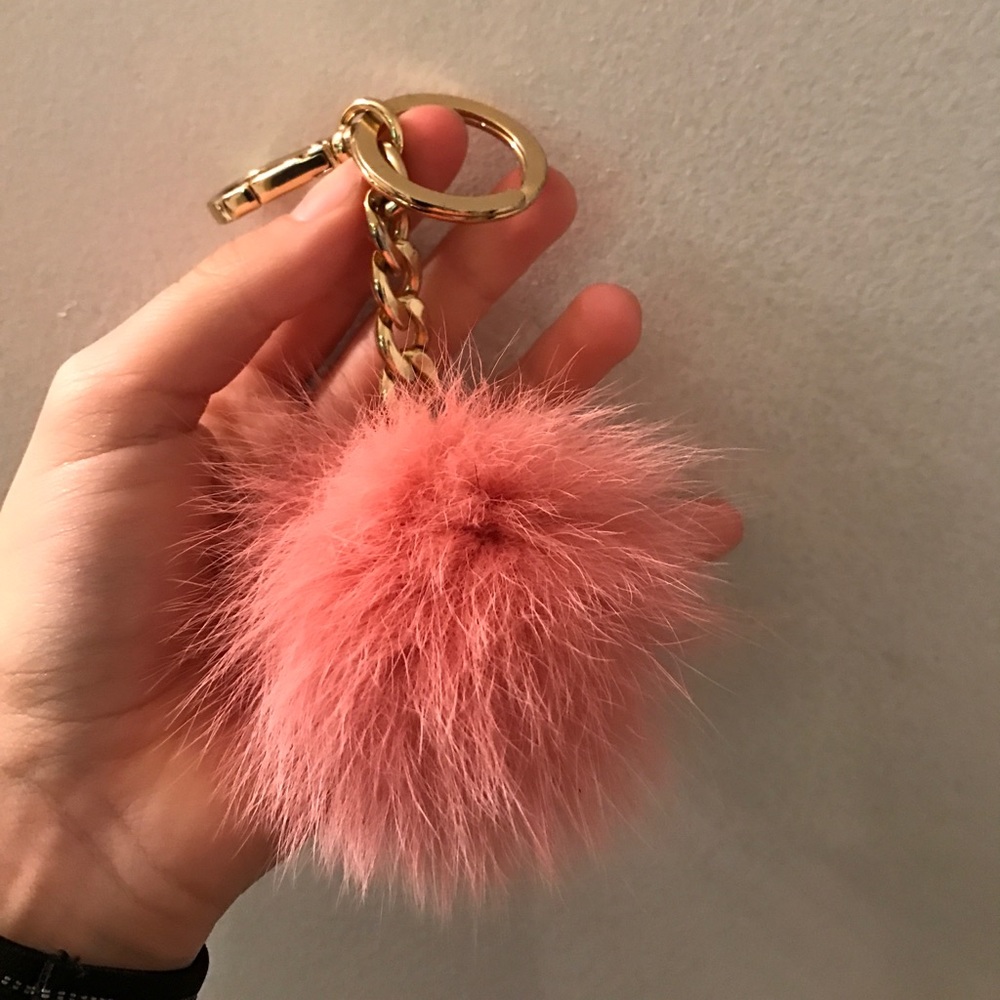 Michael Kors fox fur key ring / bag charm