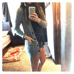 AE long gray cardigan oversized size XS boyfriend