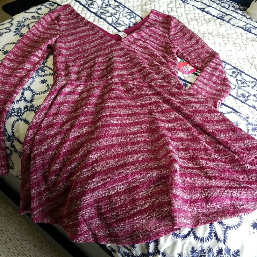 Bongo Knit Pink Stripe Dress.