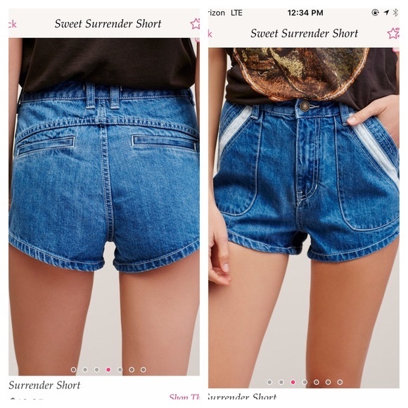 MOVING SALE📦🏡NWT Free People High Waisted Shorts - Picture 4 of 7