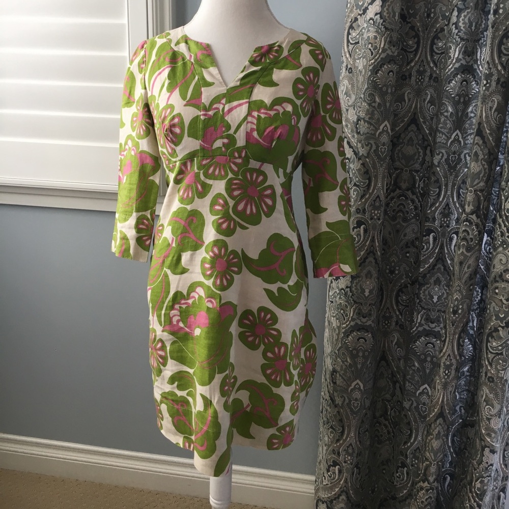 Adorable Boden retro linen dress