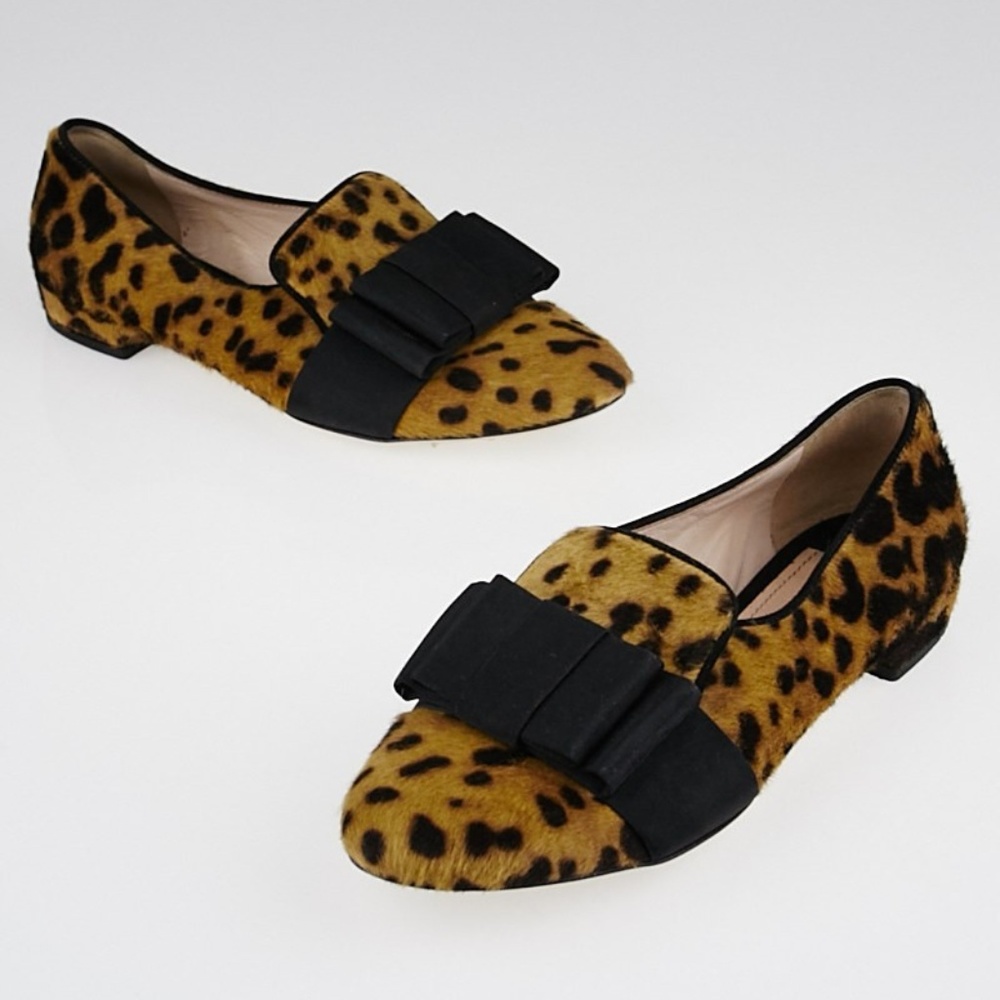 🚫SOLD🚫MIU MIU Leopard Print Loafer Flats