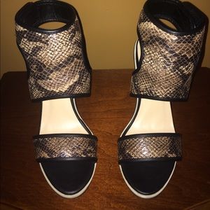 Snake print sandals