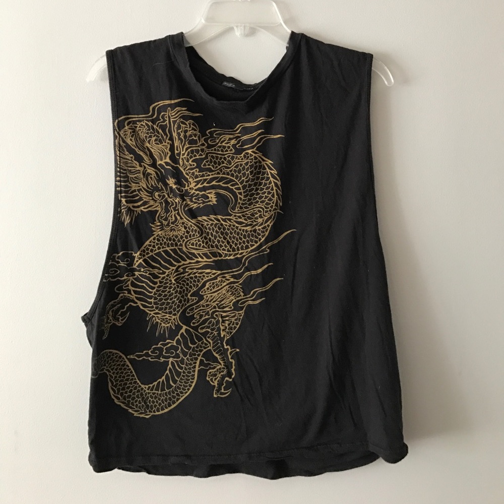 Dragon cotton tank top