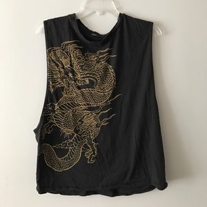 Dragon cotton tank top