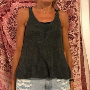 AEO Gray Knit Tank