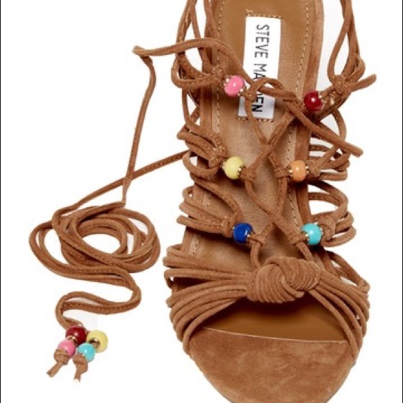 Steve Madden Chestnut Suede Beaded Heel - Picture 4 of 8