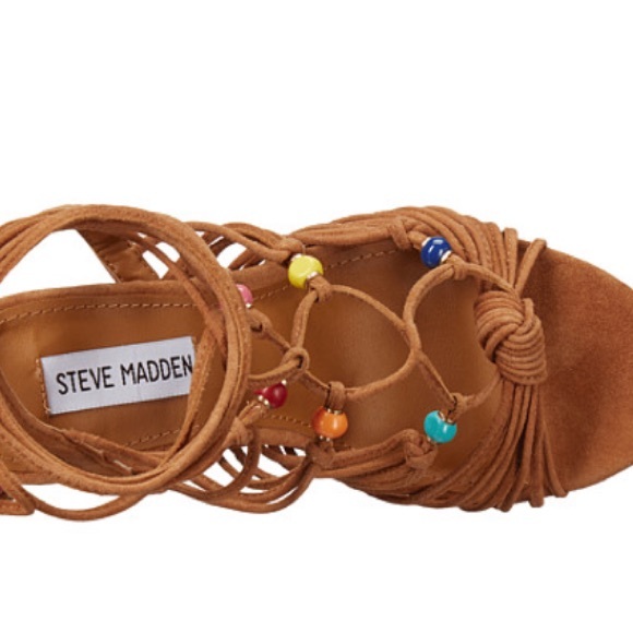 Steve Madden Chestnut Suede Beaded Heel - Picture 5 of 8