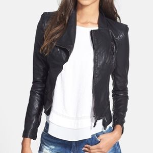 Blank NYC vegan leather moto jacket