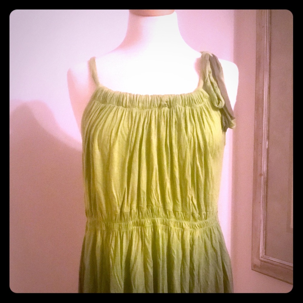 Ombré Dyed Summer Top: Sz Medium, Green