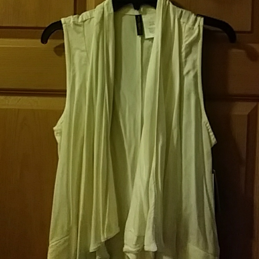 White sleeveless mid length jacket - Picture 5 of 5
