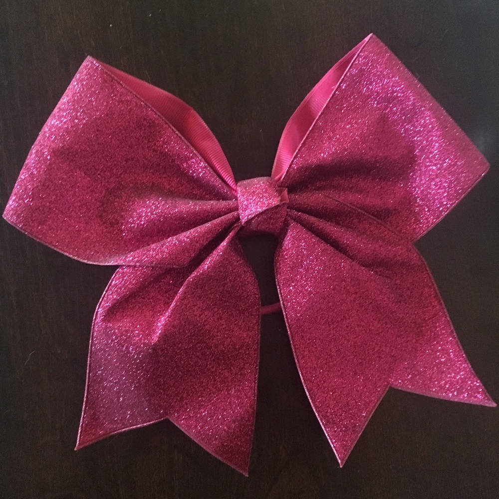 Pink cheer bow