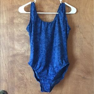 Vintage Blue One Piece Swimwear