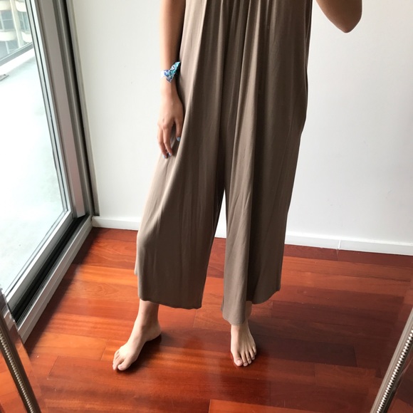 1 Left in S: Cappuccino Buttery Draped Jumpsuit - Picture 4 of 7