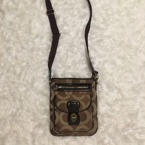 COACH Brown Adjustable Cross Body Purse
