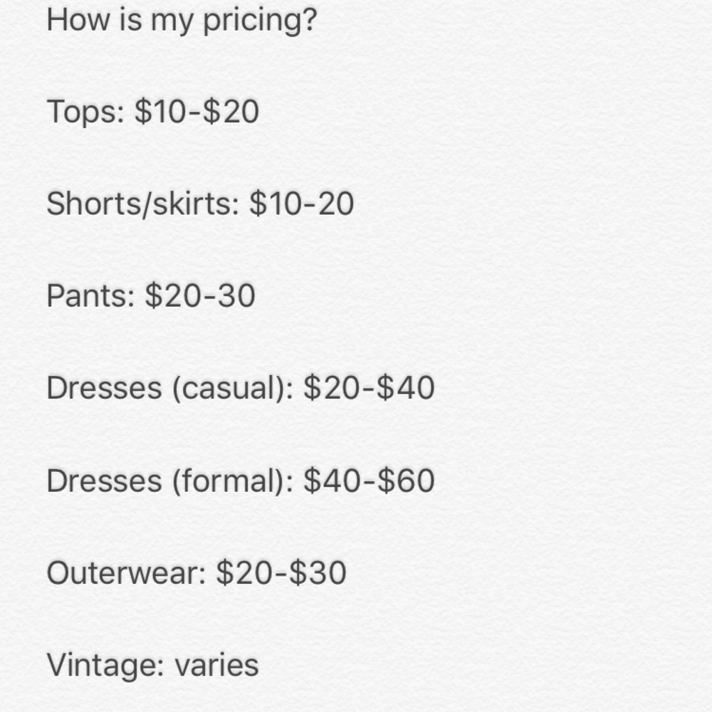 PLEASE GIVE FEEDBACK! How's my pricing? ISO