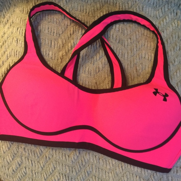 Under Armour Other - {UNDER ARMOUR} Hot Pink Sports Bra Size 34A
