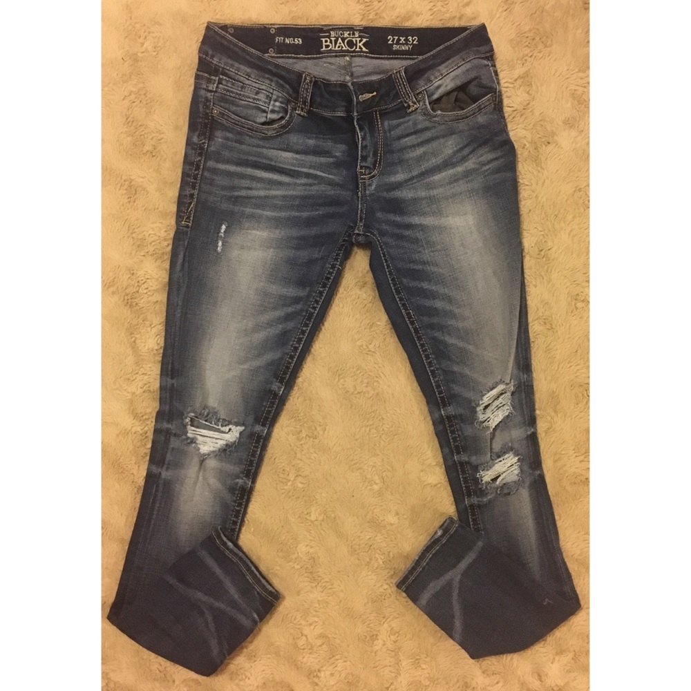 Buckle Black Skinny Jeans